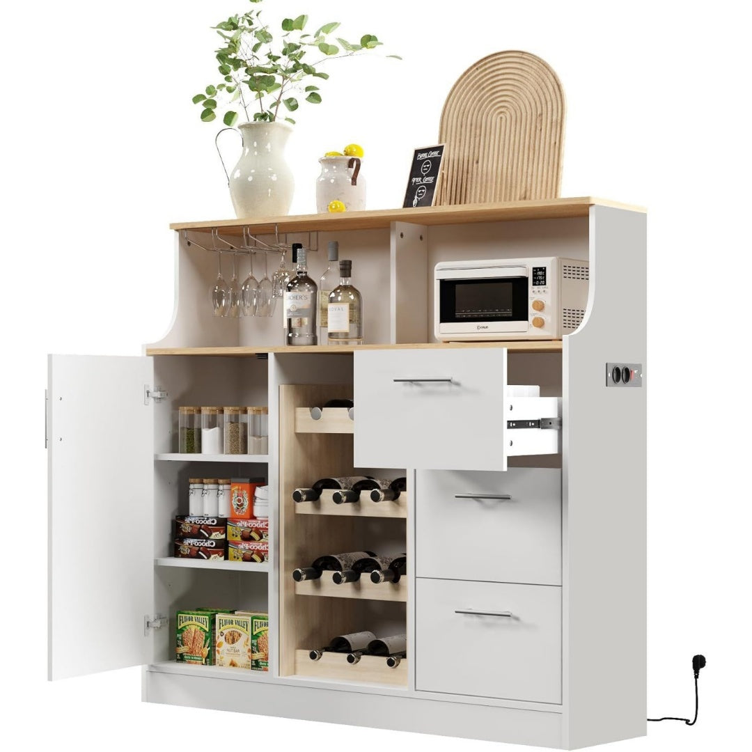 Sideboard mit Flaschenablagen und LED Beleuchtung