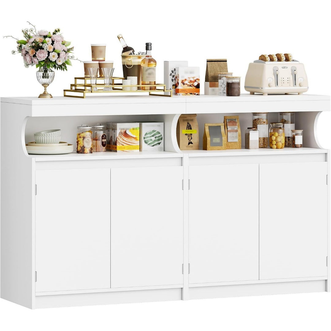 Sideboard aus Holzwerkstoff zeigt 4 Tueren