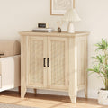 Sideboard mit verstellbaren Ablagen, offenen Ablagen und Flechtoptik