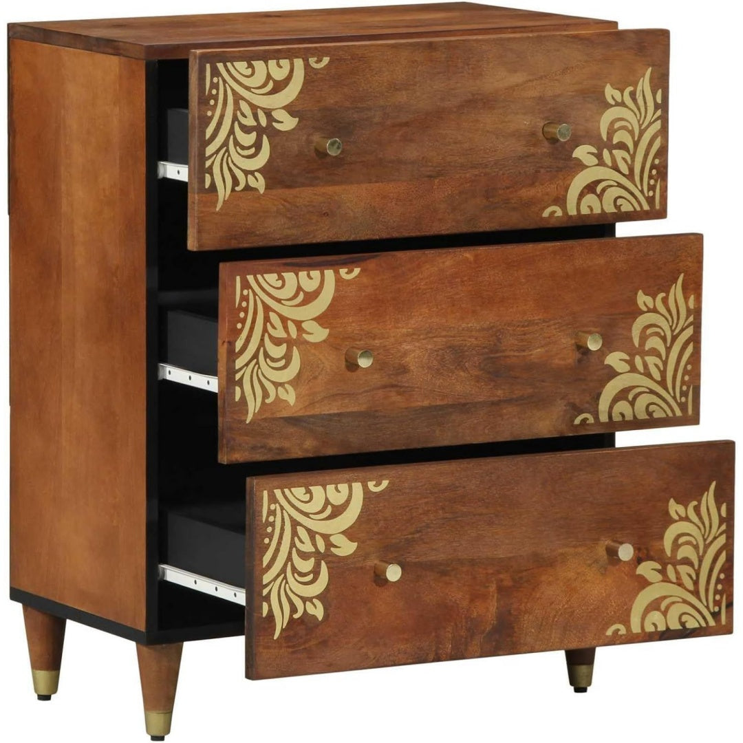 Sideboard mit den Massen 60 x 33 x 75 cm in Braun aus Mangoholz
