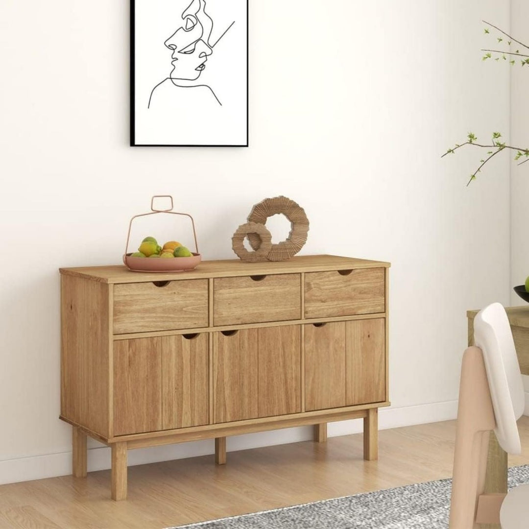 Sideboard in Orange mit geschlossenem Stauraum