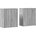 Sideboard in Eichenbraun und Grau mit den Massen 60 x 31 x 70 cm