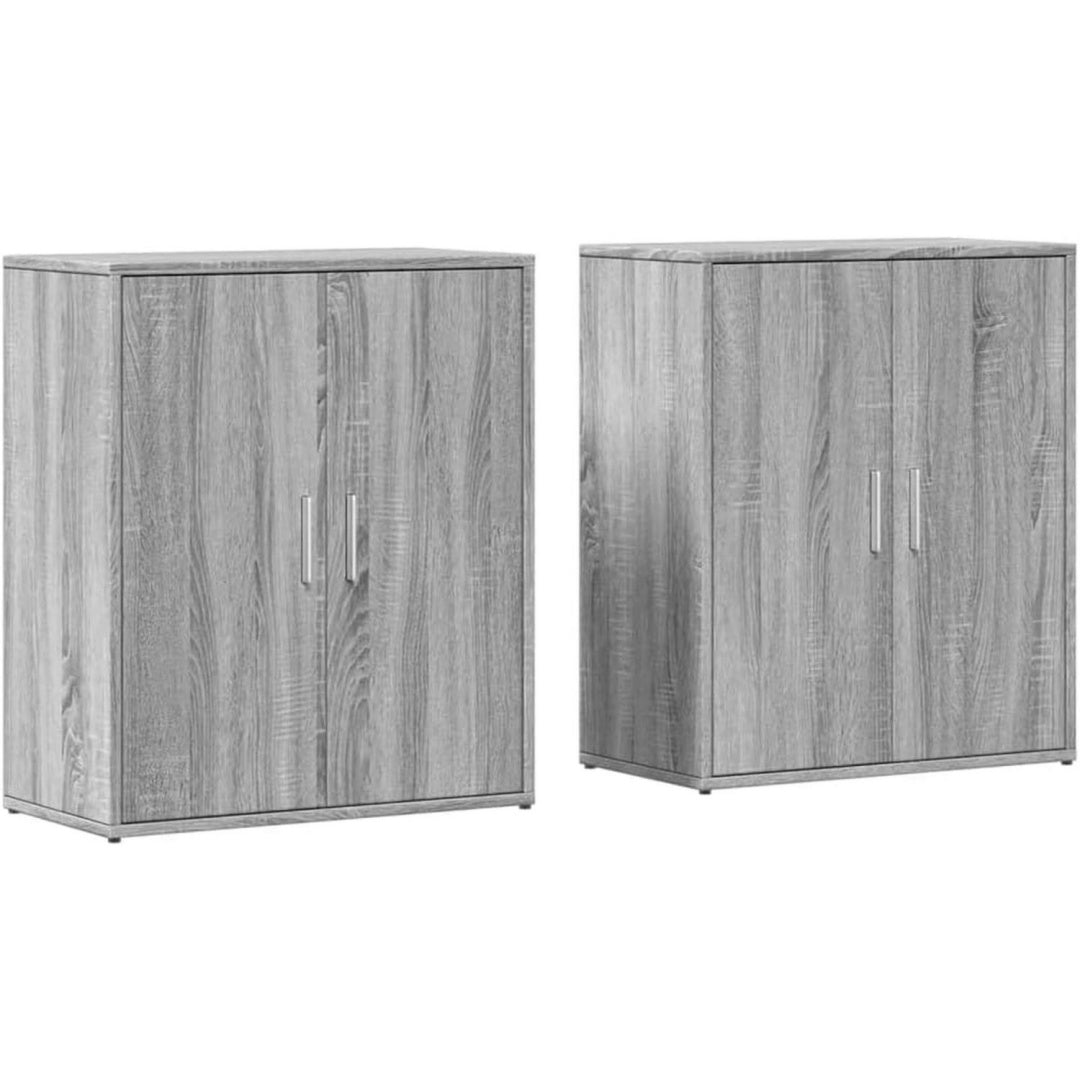 Sideboard in Eichenbraun und Grau mit den Massen 60 x 31 x 70 cm