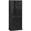 Glastueren an dem Sideboard aus Samt und Holzwerkstoff
