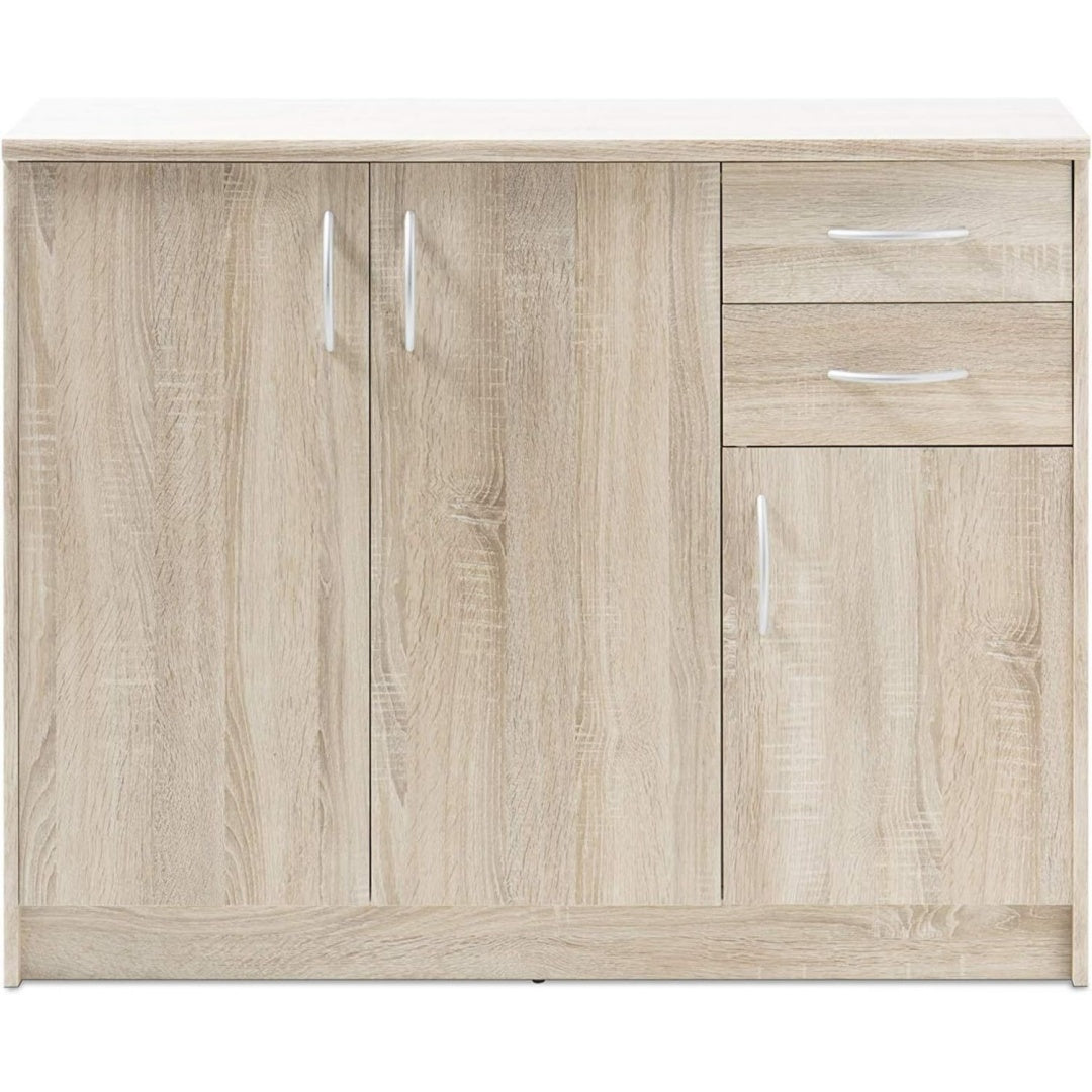 Das Sideboard nimmt mit 109 x 86 x 35 cm Gestalt an