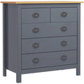 Sideboard mit den Massen 79 x 40 x 80 cm in Naturbraun und Grau