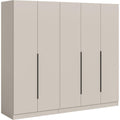 Wohnwand mit den Massen 200 x 180 x 52 cm in Kaschmirbeige