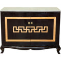 Sideboard in Schwarz und Creme und Naturbraun
