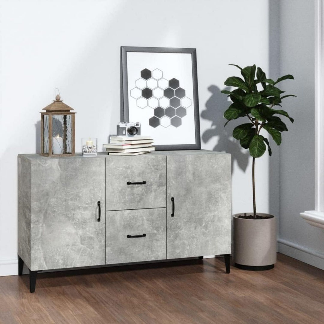 Sideboard aus Holzwerkstoff in Betongrau mit den Massen 100 x 36 x 60 cm