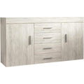 Sideboard mit 2 Tueren, geschlossenem Stauraum und 4 Schubladen