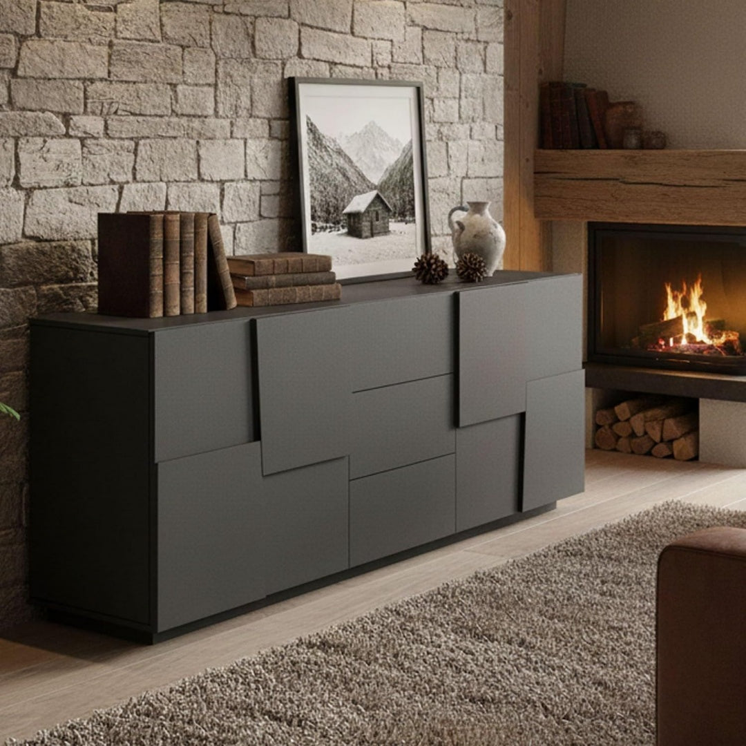 Sideboard mit 4 Tueren und 3 Schubladen